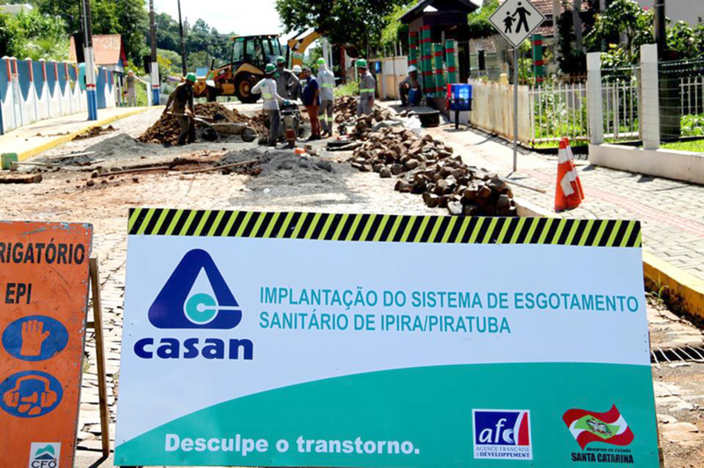 Iniciadas as obras de saneamento em Piratuba