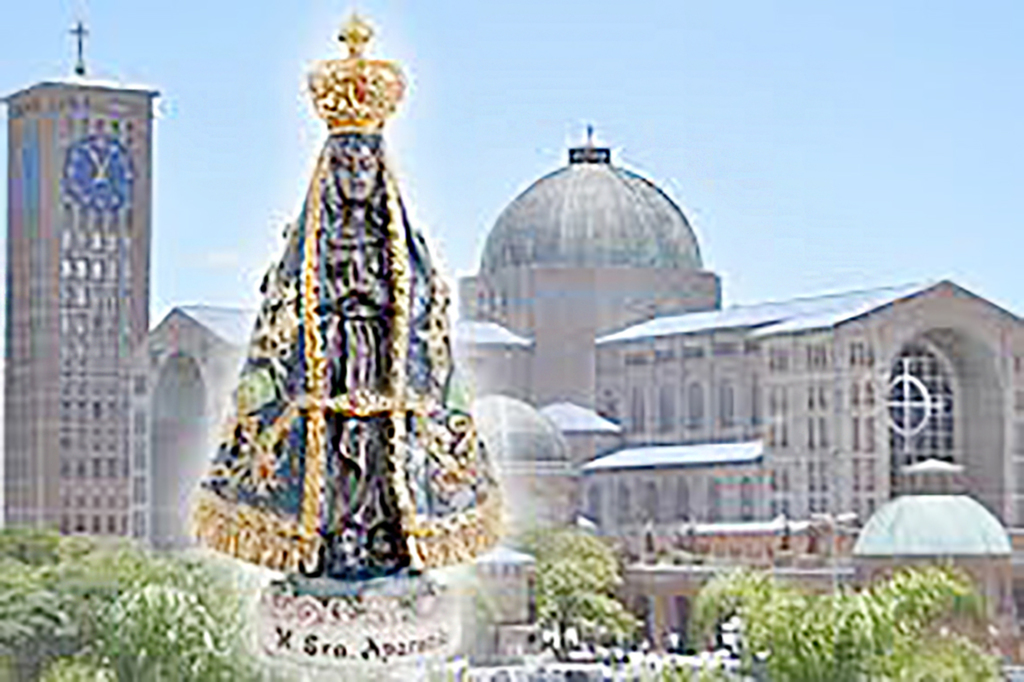  - Imagem de Nossa Senhora Aparecida encontrada por pescadores no Rio Paraíba há 300 anos.