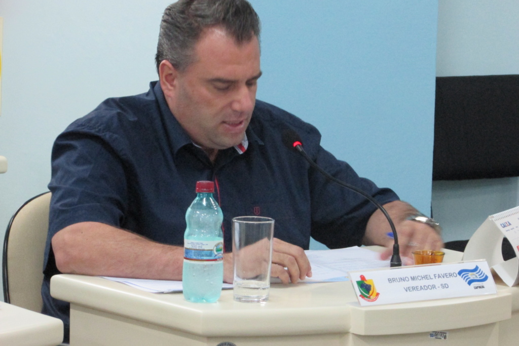  - Vereador de Capinzal e 2º secretário Bruno Michel Favero (SD).