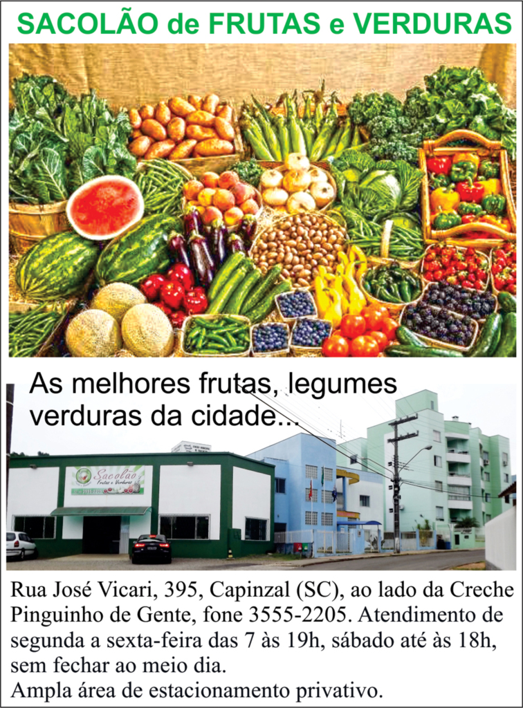 NUTRIÇÃO Sacolão de Frutas e Verduras