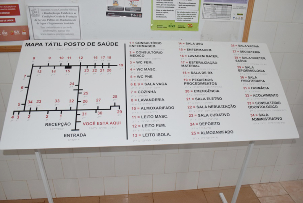 Administração de Abdon implanta mapa tátil e adaptações na  Unidade de Saúde