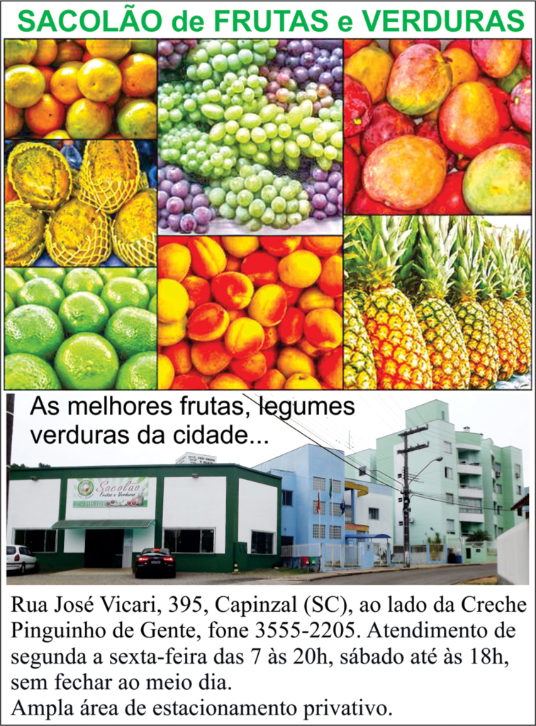 NUTRIÇÃO Sacolão de Frutas e Verduras