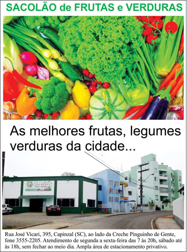 NUTRIÇÃO: Sacolão de Frutas e verduras