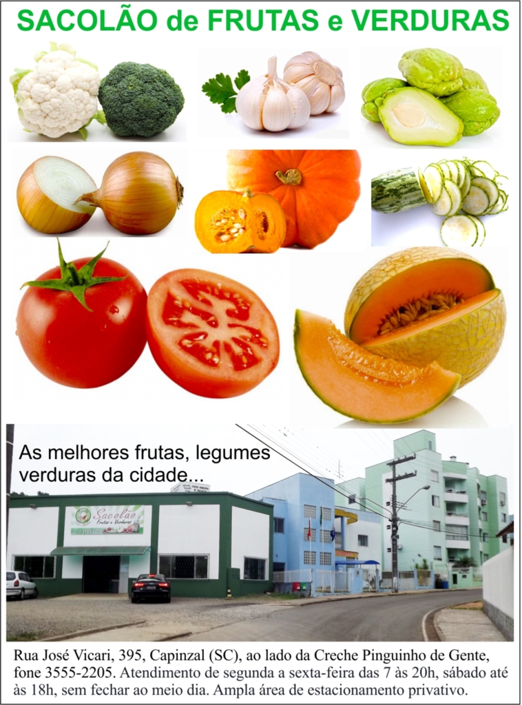NUTRIÇÃO: Sacolão de Frutas e verduras