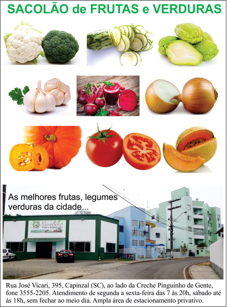 NUTRIÇÃO: Sacolão de Frutas e verduras