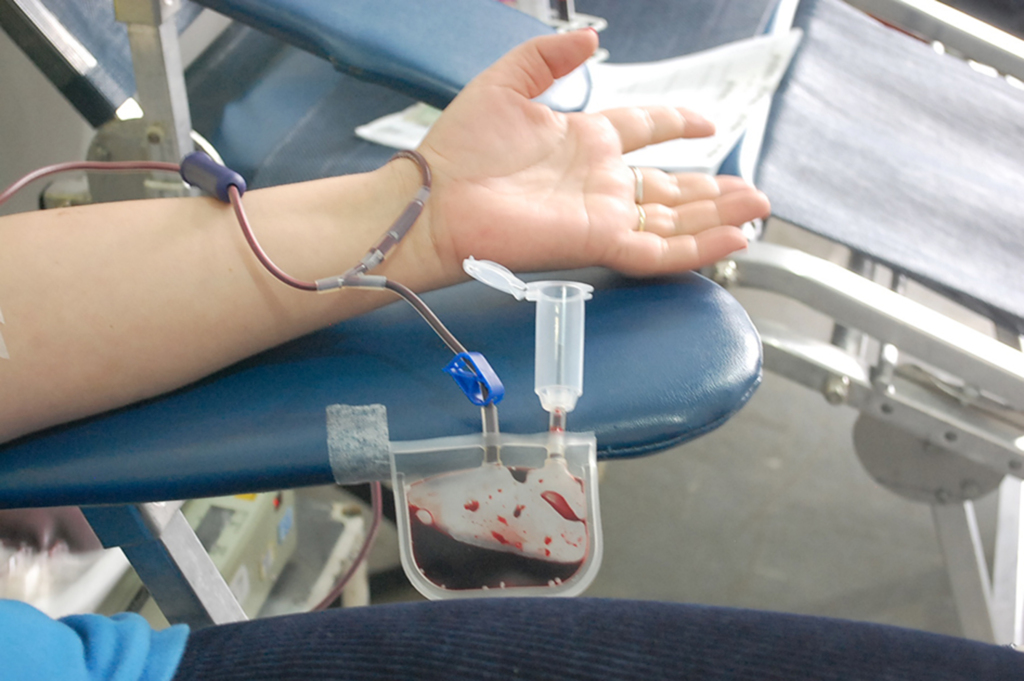 Voluntários realizaram doação de sangue