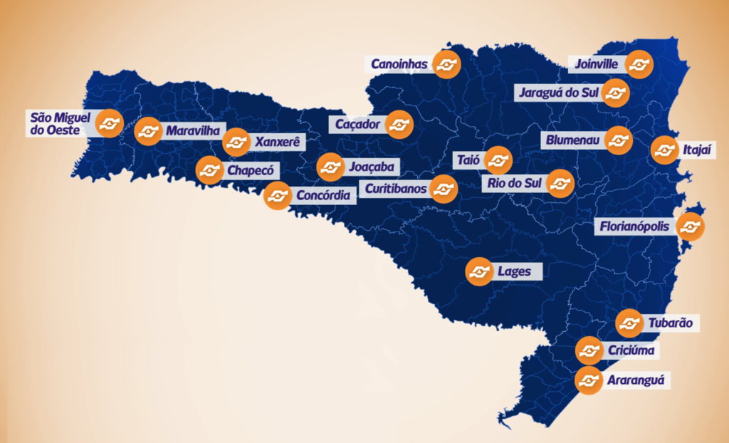  - Mapa Centros Regionais.