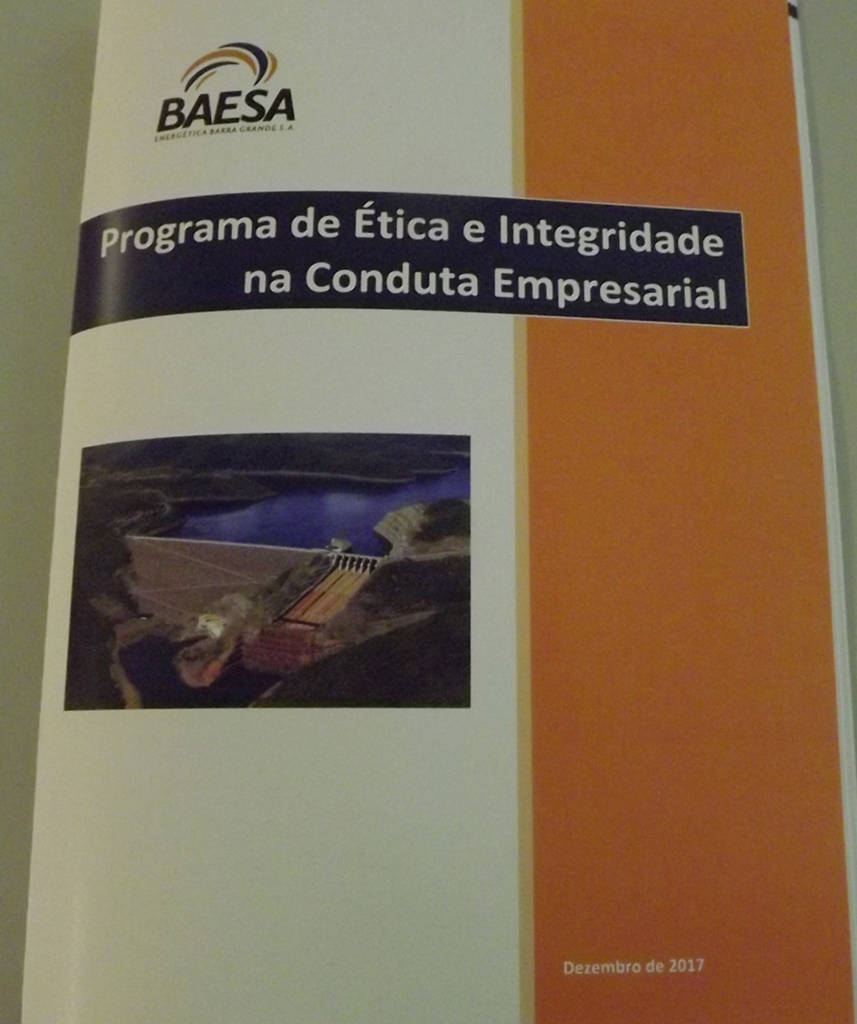 BAESA e ENERCAN lançam o  Programa de Ética e Integridade na Conduta Empresarial