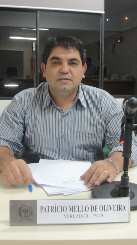  - Vereador Patrício Mello de Oliveira (PSDB).