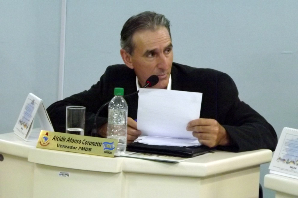 Líder da Bancada do PMDB, Alcedir Afonso Coronetti