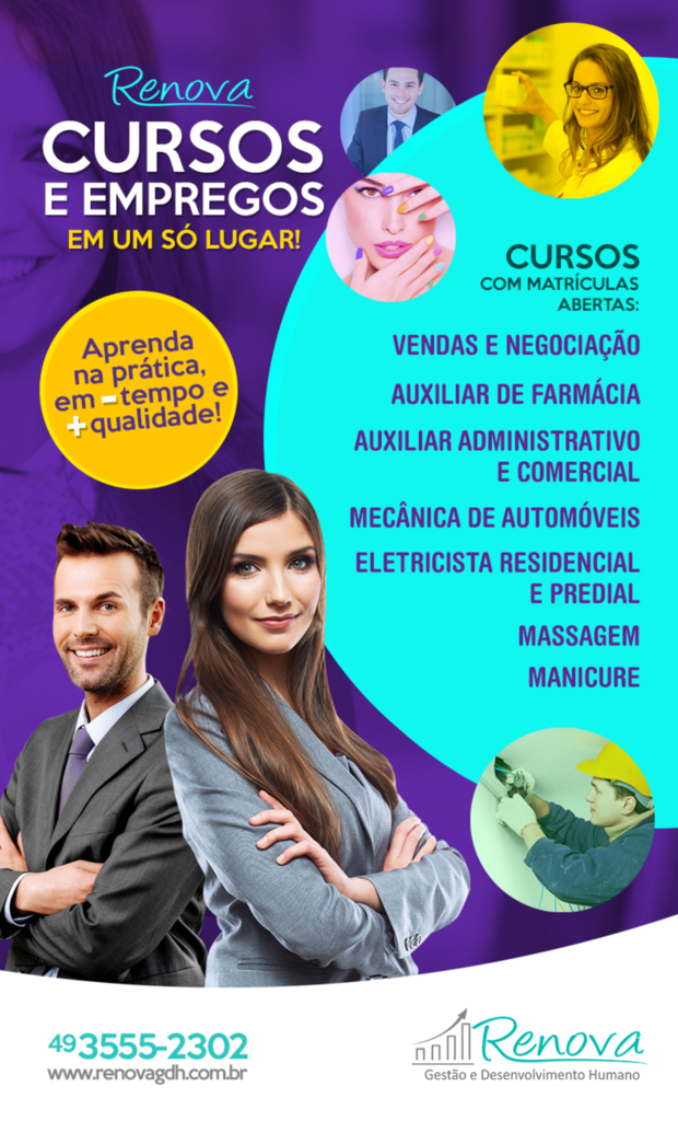 RENOVA GESTÃO E DESENVOLVIMENTO HUMANO LANÇA CURSOS PARA 2016!
