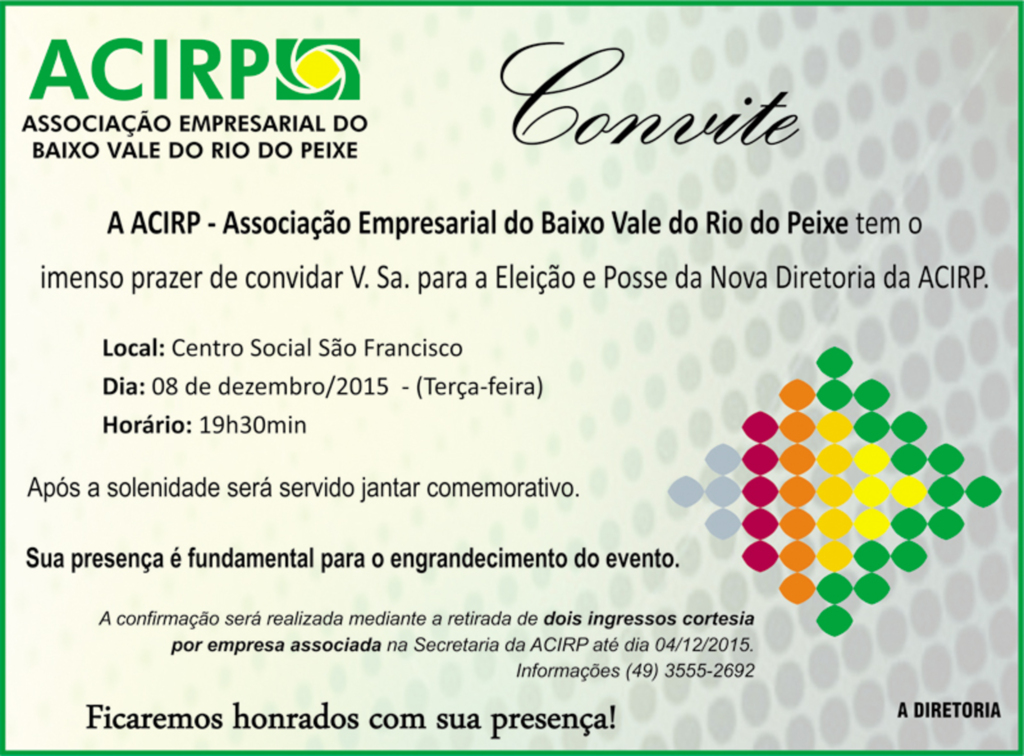 ELEIÇÃO E POSSE ACIRP 2015