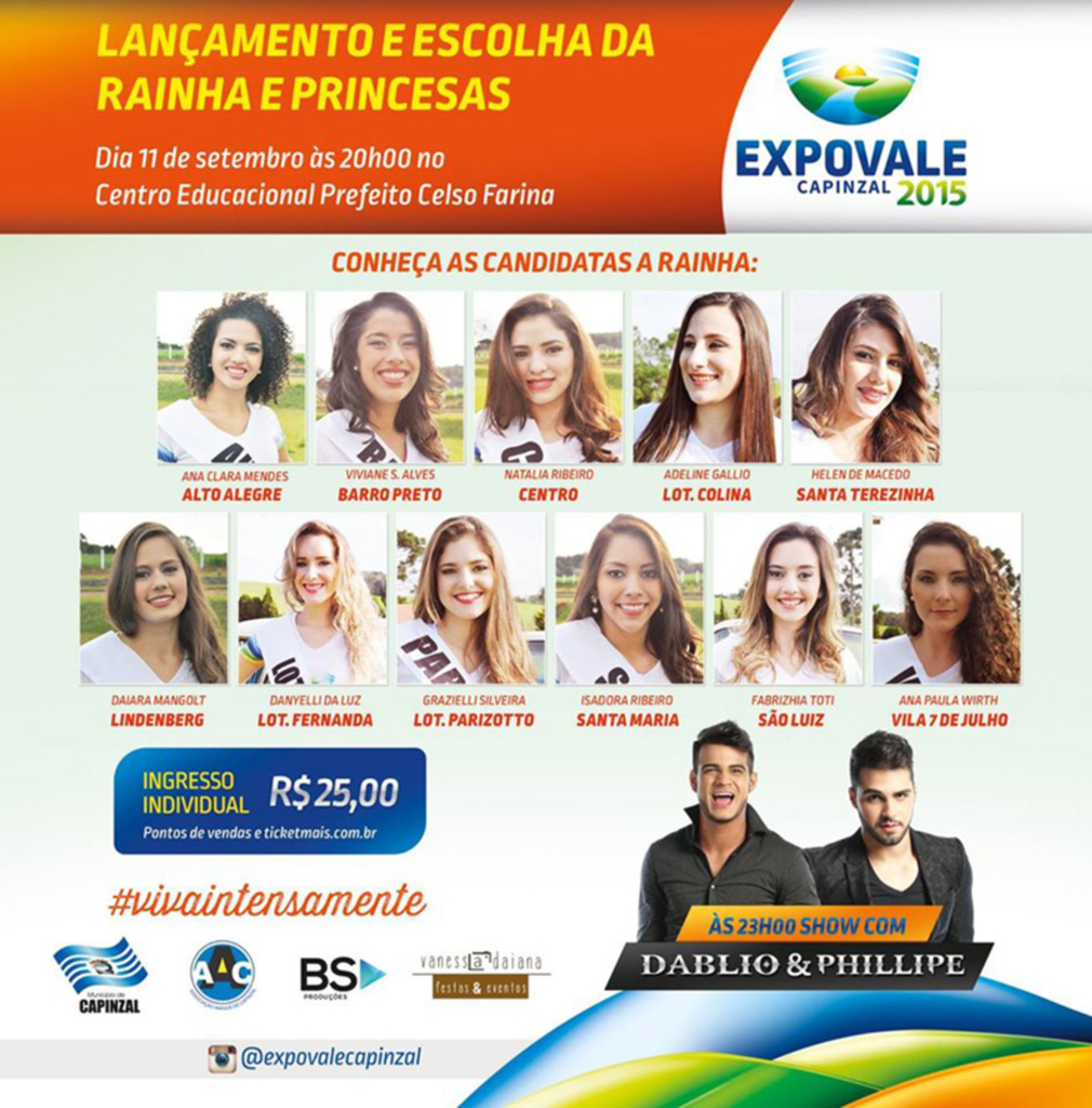 LANÇAMENTO E ESCOLHA DA RAINHA EXPOVALE CAPINZAL 2015