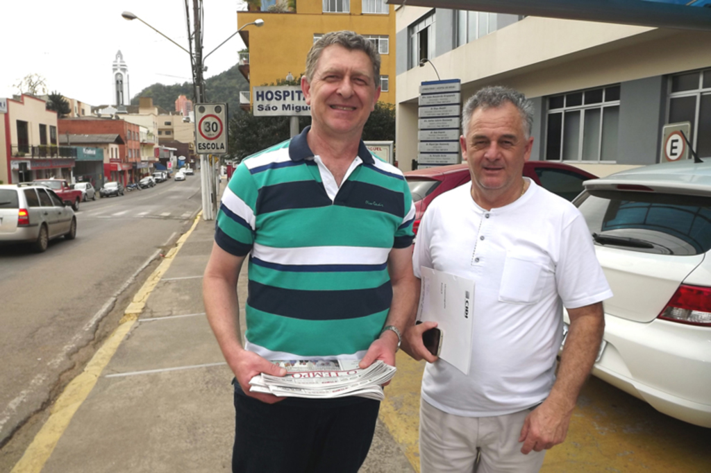 Encontro de amigos na cidade de Joaçaba
