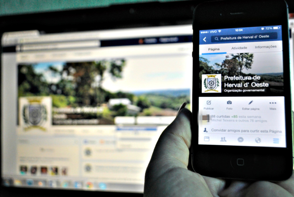 Prefeitura de Herval d? Oeste cria página no Facebook para divulgar ações e incentivar participação