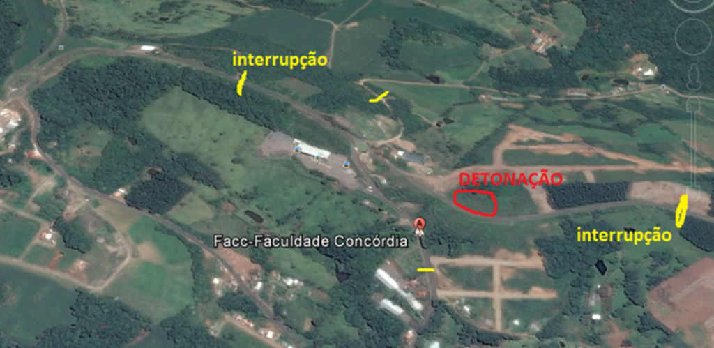 Transito será interrompido para detonações de rochas no Contorno Norte