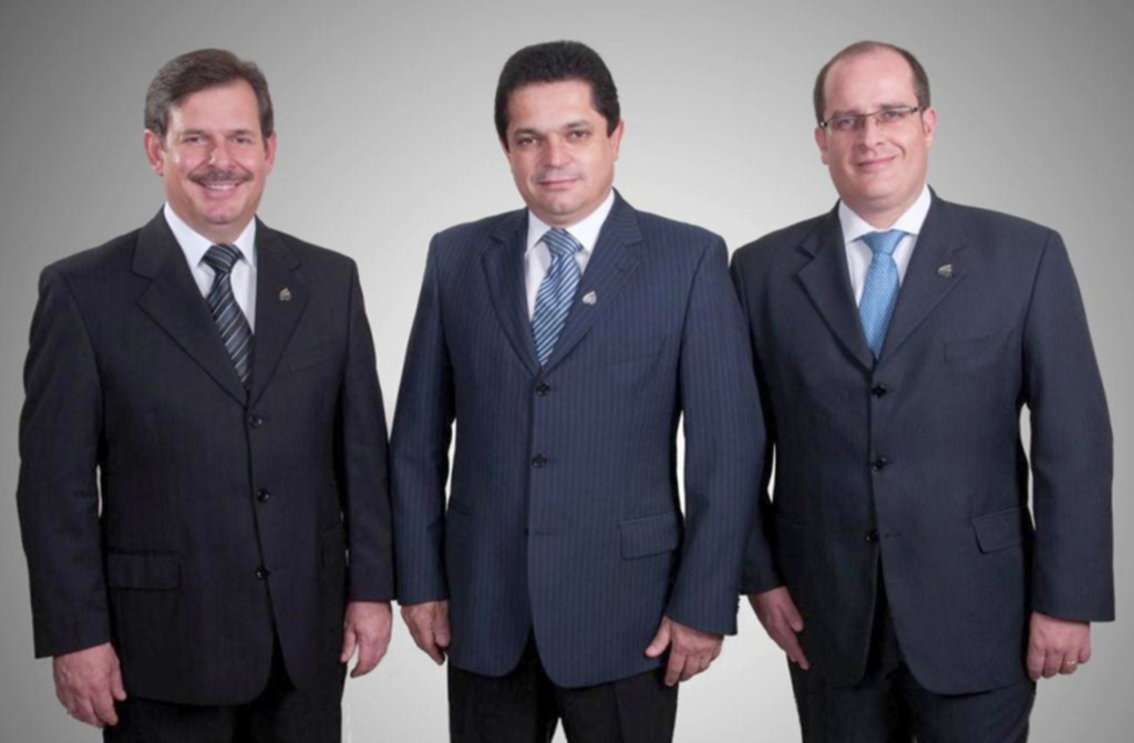  - Prefeito de Chapecó, José Caramori, presidente da CCO e secretário de Agricultura e Pesca de Santa Catarina, João Rodrigues e o coordenador geral Américo Nascimento Júnior