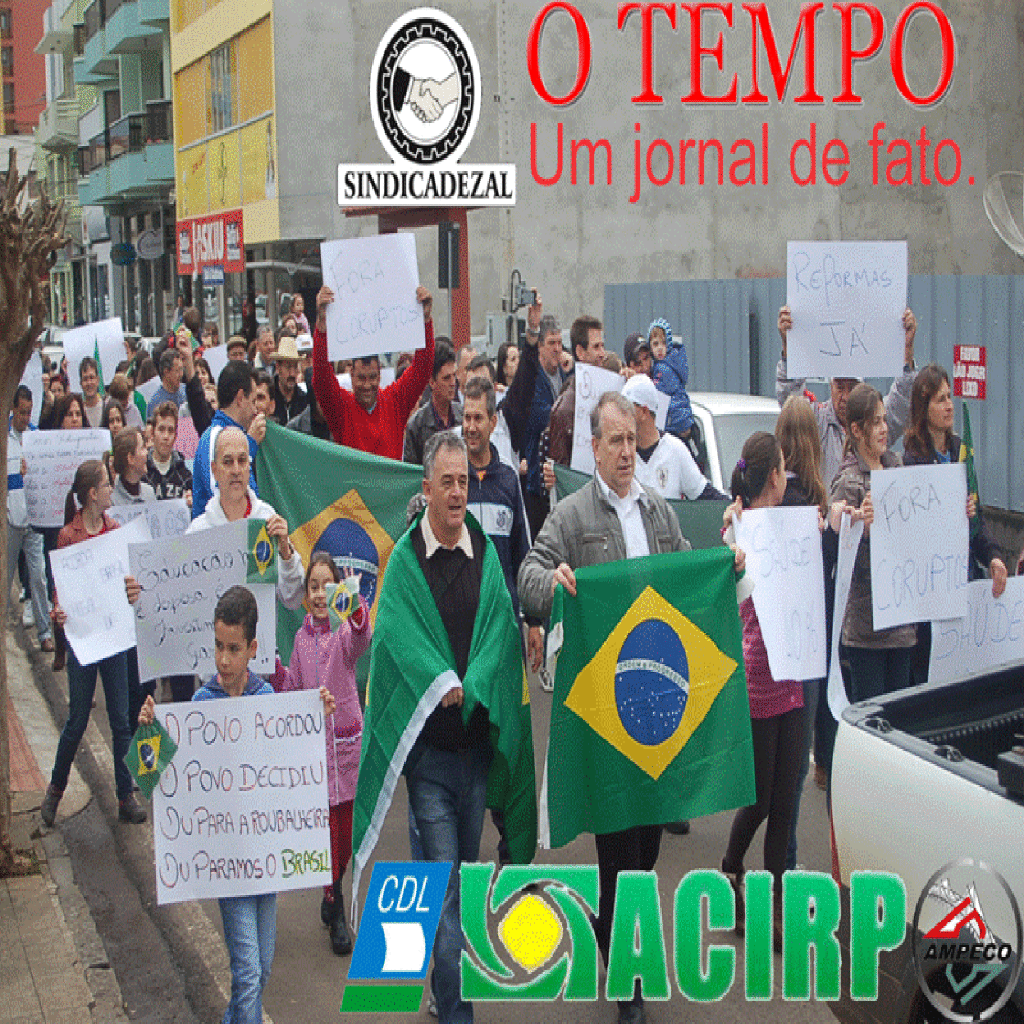 O TEMPO ? um jornal de fato registra a manifestação pacífica e ordeira em Capinzal