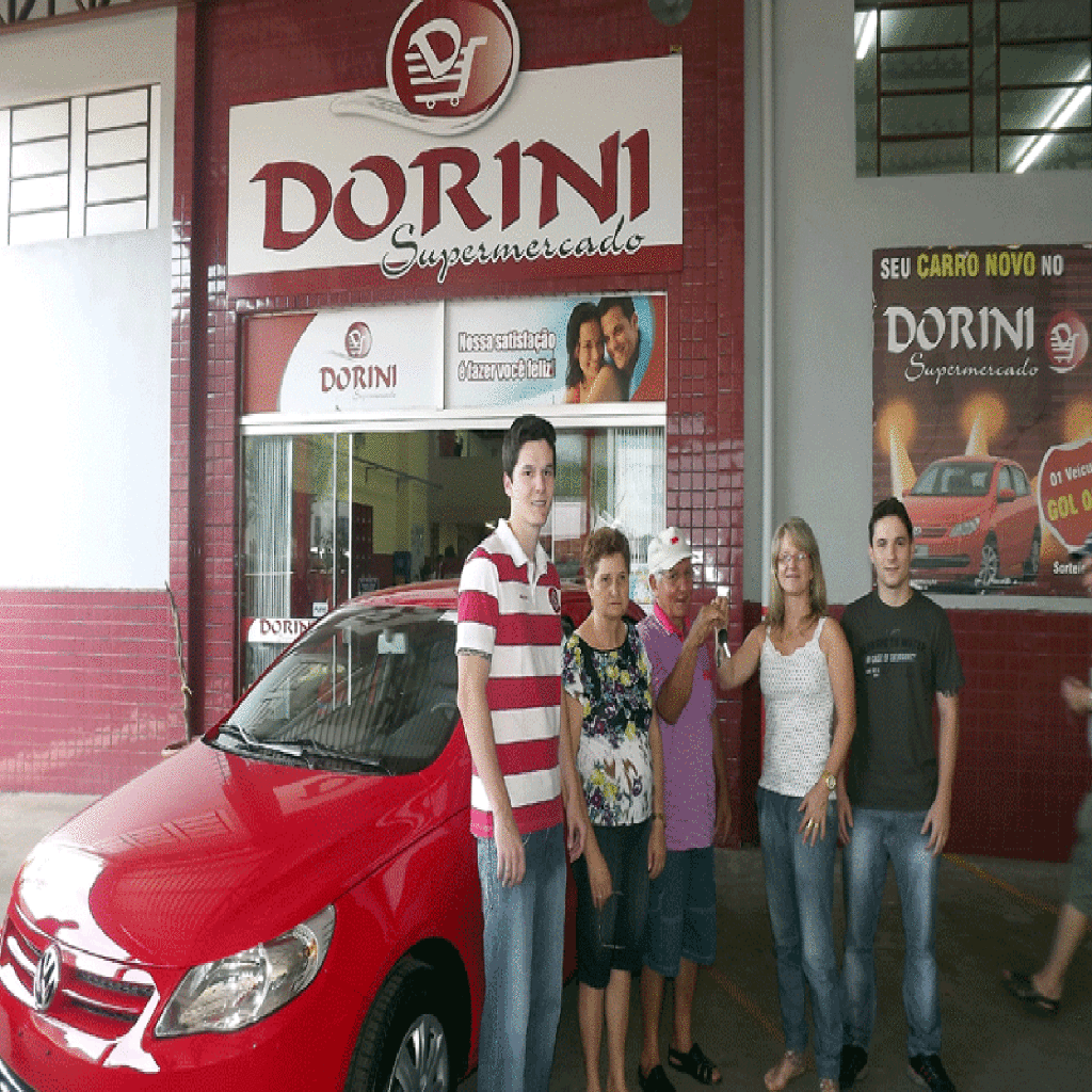 Promoção seu carro novo no Dorini Supermercado