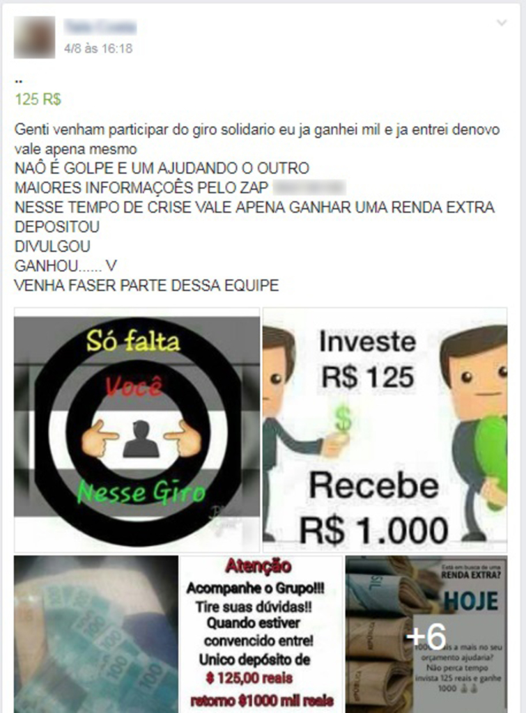 Crime mascarado como ação solidária