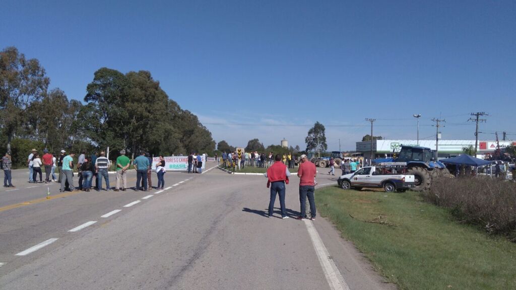 Metade Sul do Estado permanece com focos de mobilização de caminhoneiros
