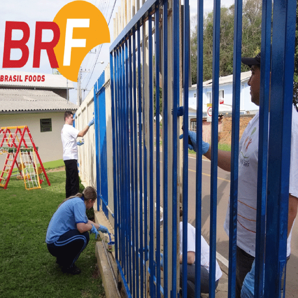 Voluntários da BRF realizam melhorias na creche municipal Crescendo Juntos