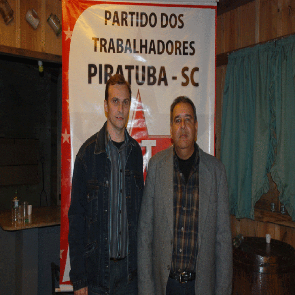 Bile (PT) e o vereador Giovani (PP) são candidatos a prefeito e vice de Piratuba