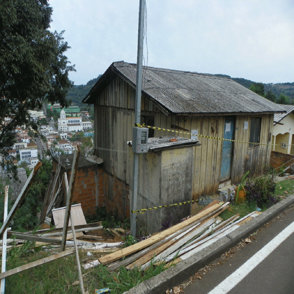Casa interditada em Capinzal