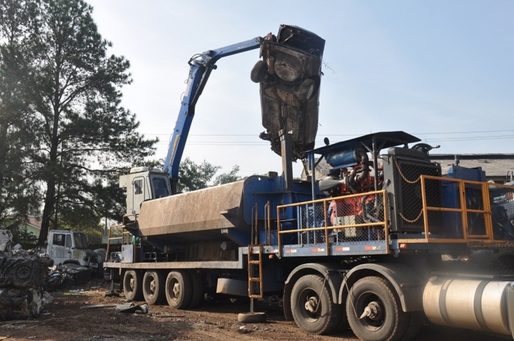 Detran/RS recicla tonelagem recorde de sucata em 2016