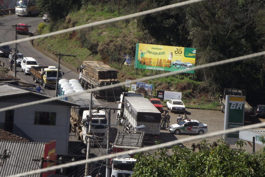 Acidente no final da serra, em Capinzal