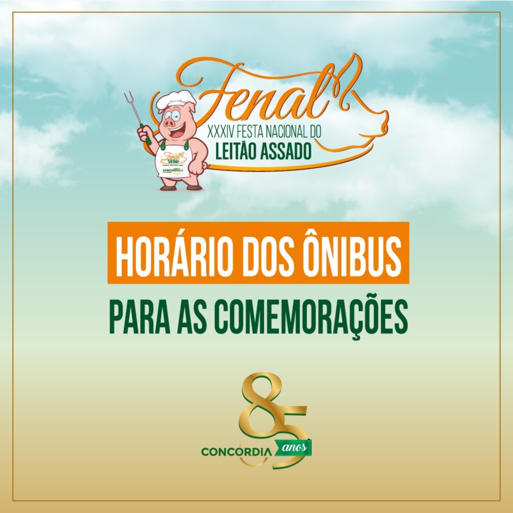 Horários especiais de ônibus para Fenal e Aniversário de Concórdia