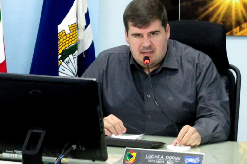  - Vereador de Capinzal e 1º secretário Lucas Antonio Dorini (MDB).