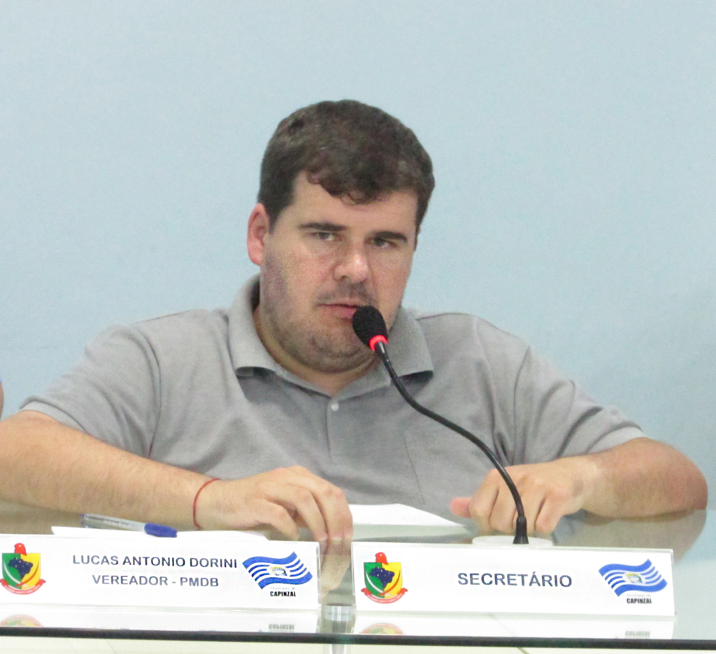  - Vereador e 1º secretário da Câmara de Capinzal, Lucas Antonio Dorini (PMDB).