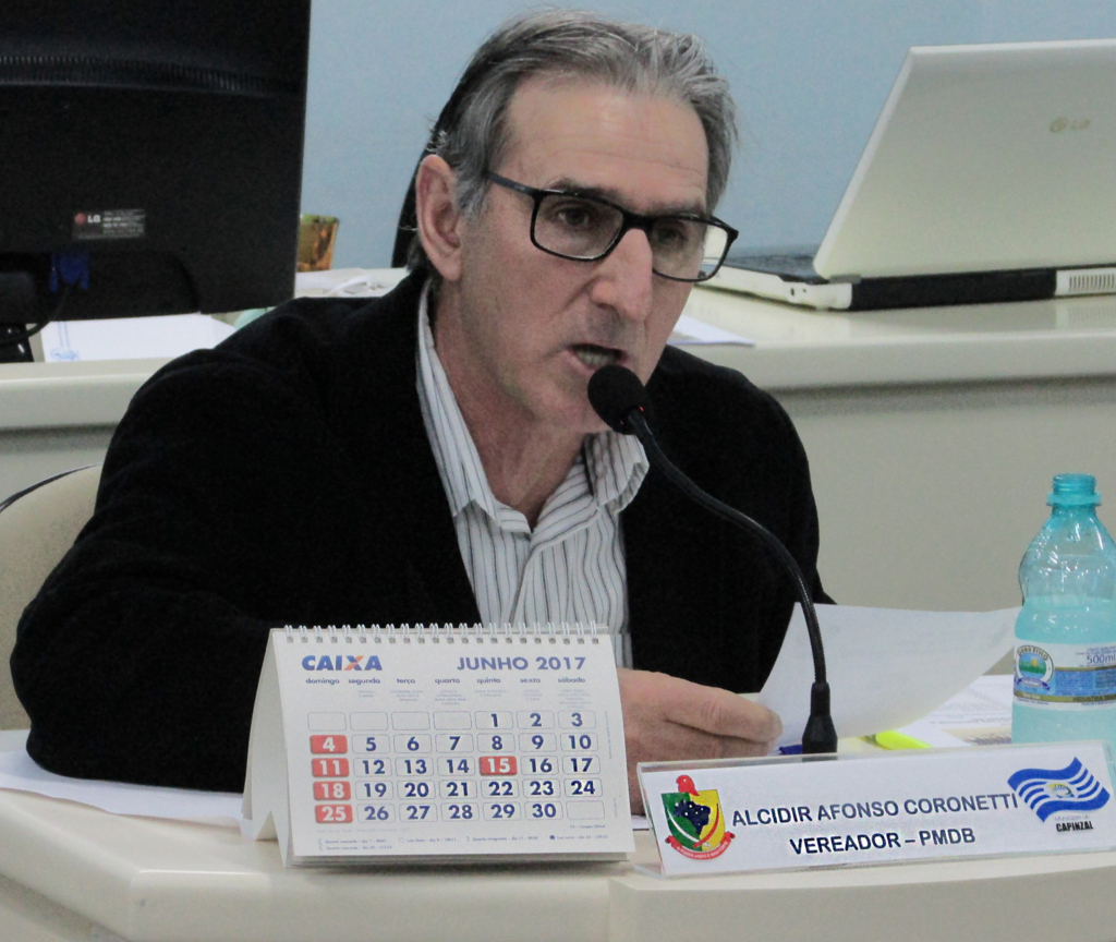  - Vereador e vice-presidente, Alcedir Afonso Coronetti (PMDB).