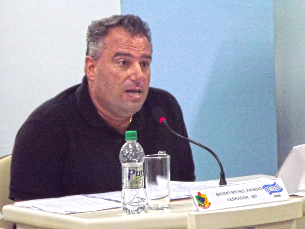  - vereador e 2º secretário da Mesa Diretora, Bruno Michel Favero (SD).