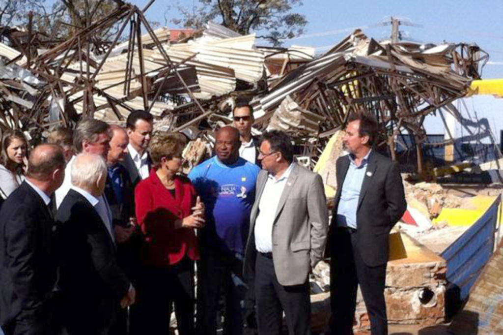 Dilma Rousseff chega a Xanxerê para visitar áreas atingidas pelo tornado