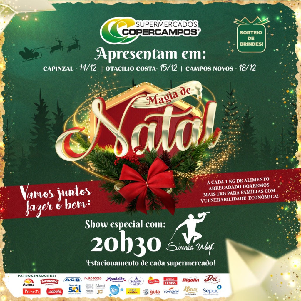 Copercampos promove ação “Magia do Natal” em Otacílio Costa