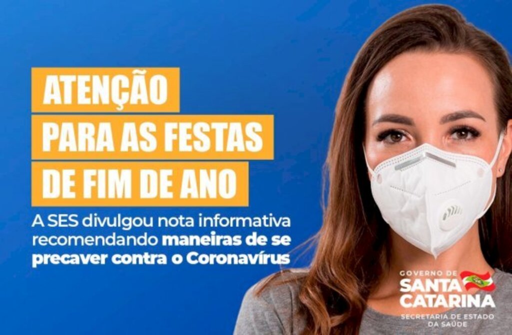 Coronavírus em SC: Secretaria da Saúde faz orientações para prevenção e proteção durante festas de fim de ano