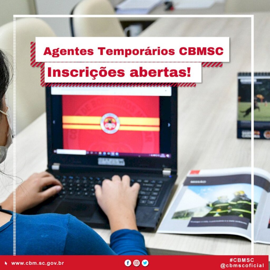 Bombeiros abrem 200 vagas para Agentes Temporários de Serviços Administrativos