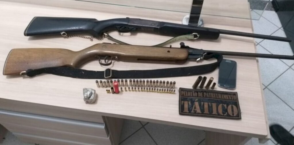 Polícia Militar encontra armas e munições em chácara em Canoinhas