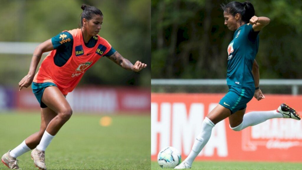 Fabiana e Bruna Benites são as representantes do futebol gaúcho