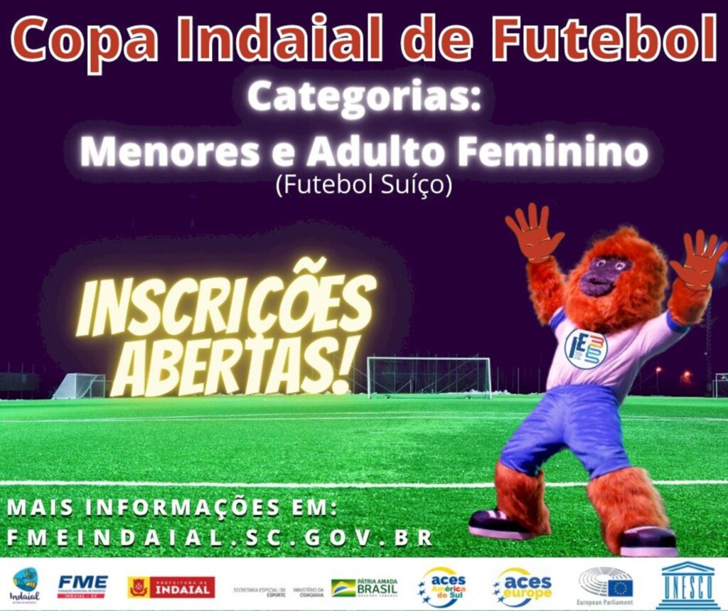 1ª Edição da Copa Indaial de Futebol Menores e Feminino Adulto com inscrições abertas para a temporada 2022