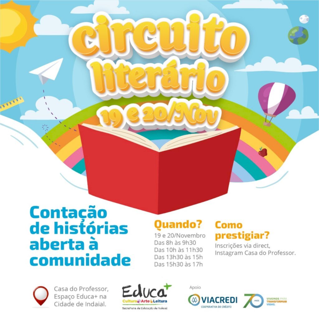 Casa do Professor realiza 'Circuito Literário' com contação de histórias aberta à comunidade