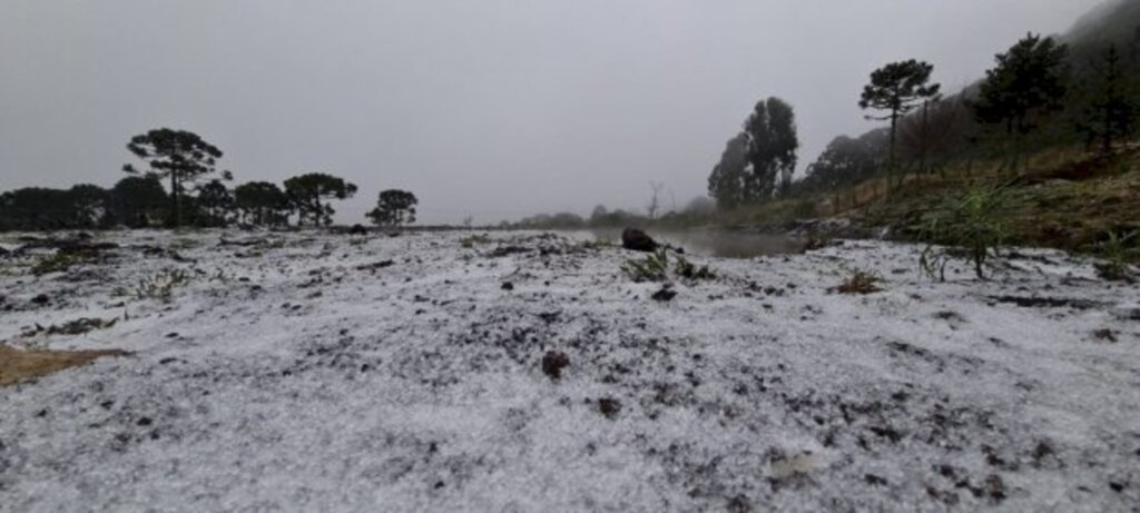 Santa Catarina registra neve e chuva congelada na Serra