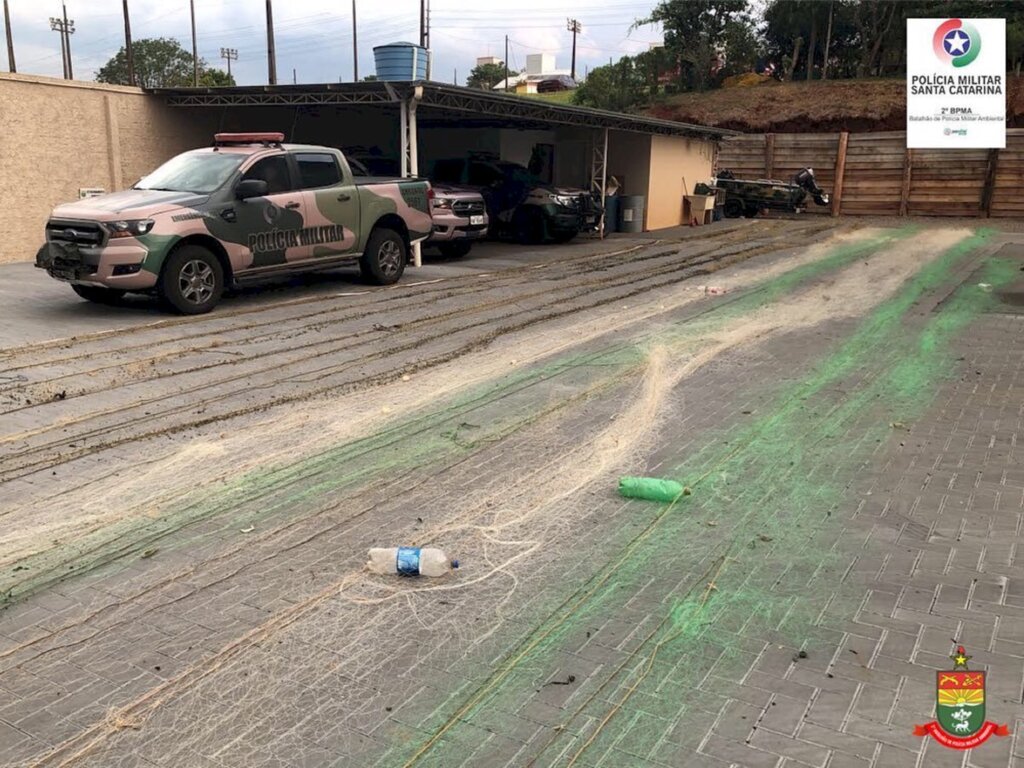 Polícia Ambiental apreende 540 metros de redes em Itapiranga