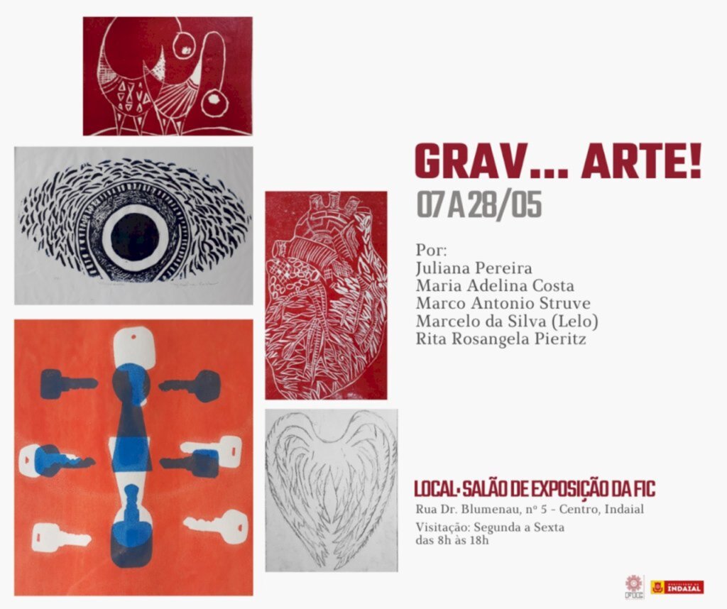 FIC recebe exposição coletiva 'Grav... Arte!' a partir dessa sexta-feira