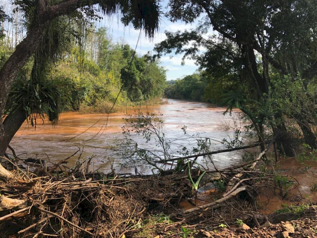  - Rio Macaco Branco transbordou e invadiu propriedades e sítios em Itapiranga