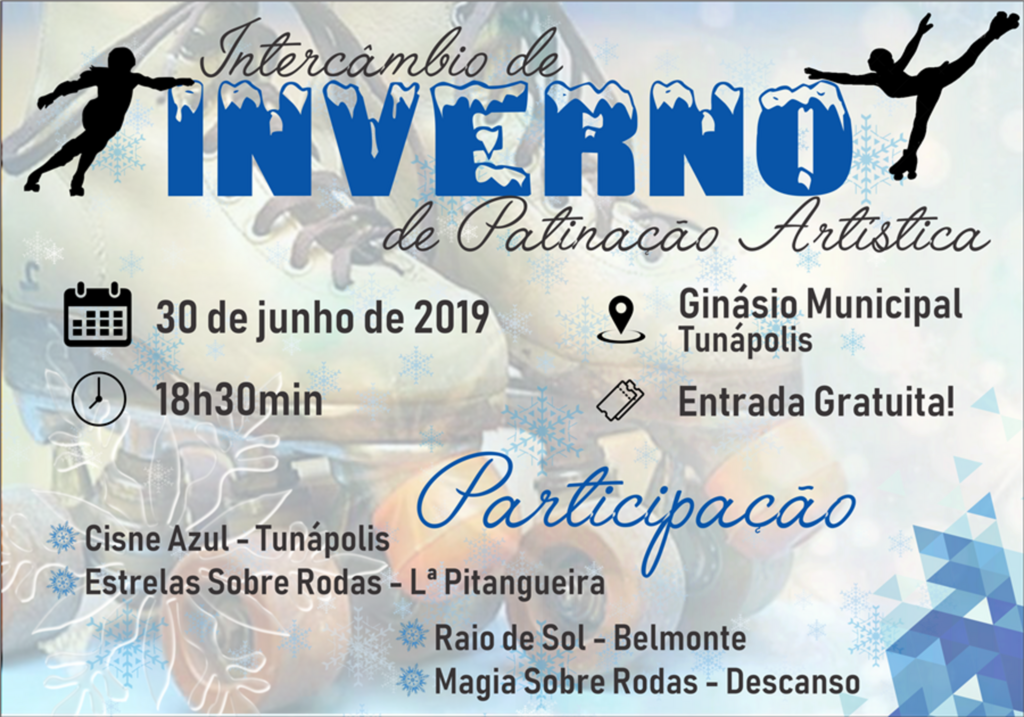 Tunápolis realizará o 1º Intercâmbio de Inverno de Patinação Artística