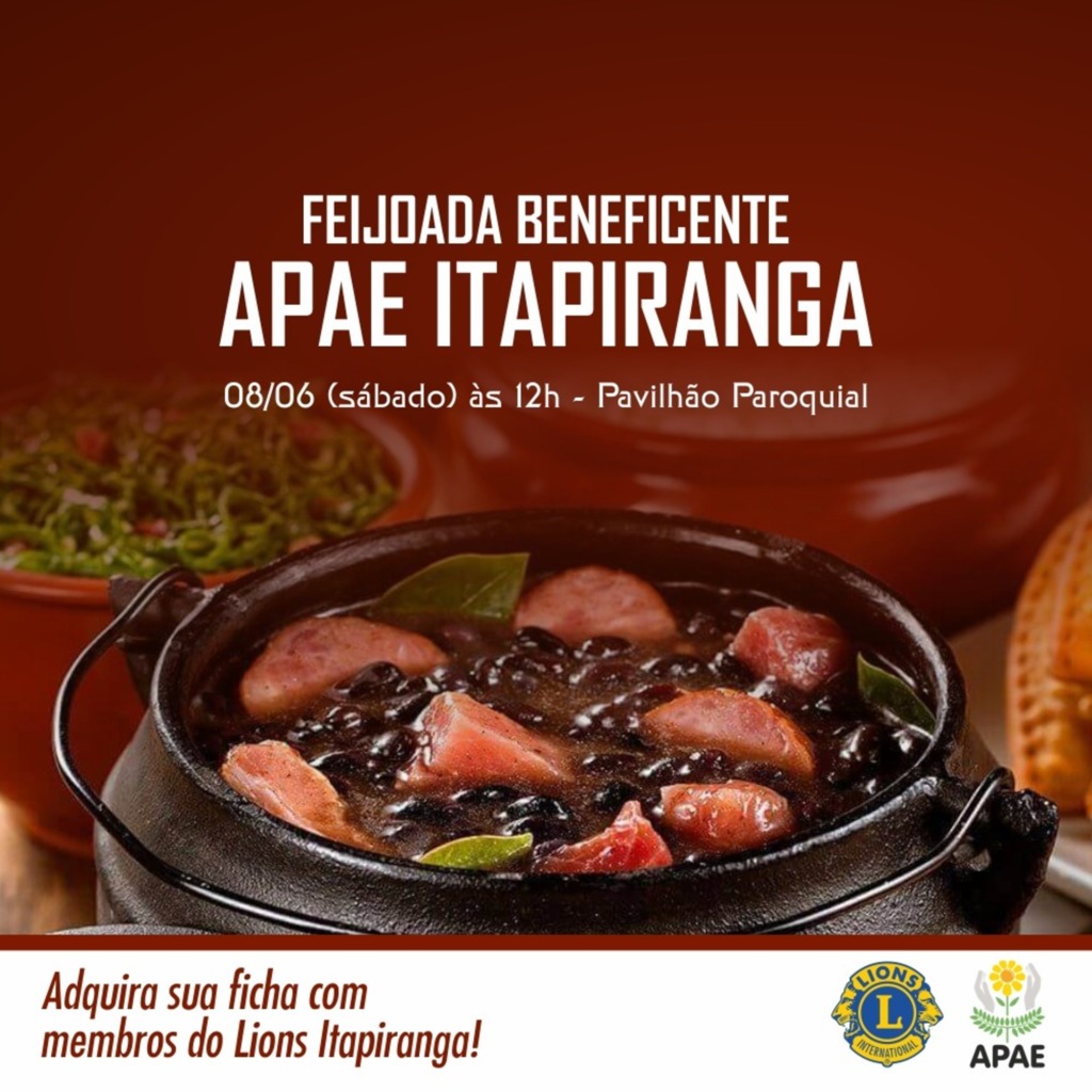 Feijoada da APAE é neste sábado em Itapiranga