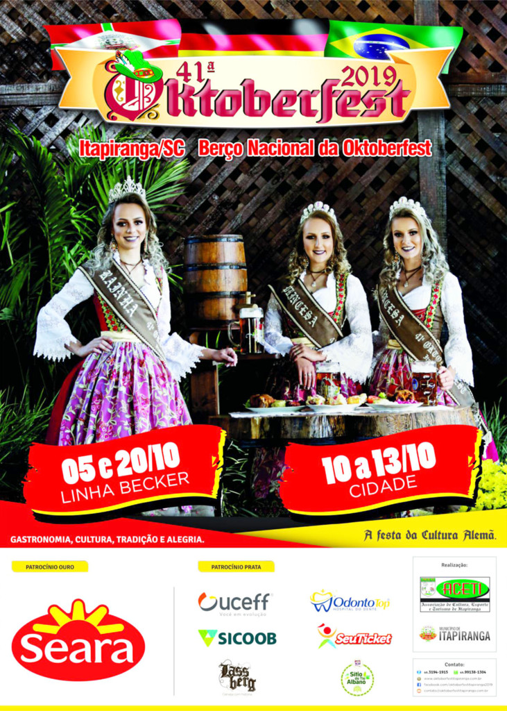 Lançado cartaz e traje oficial das soberanas da 41ª Oktoberfest de Itapiranga